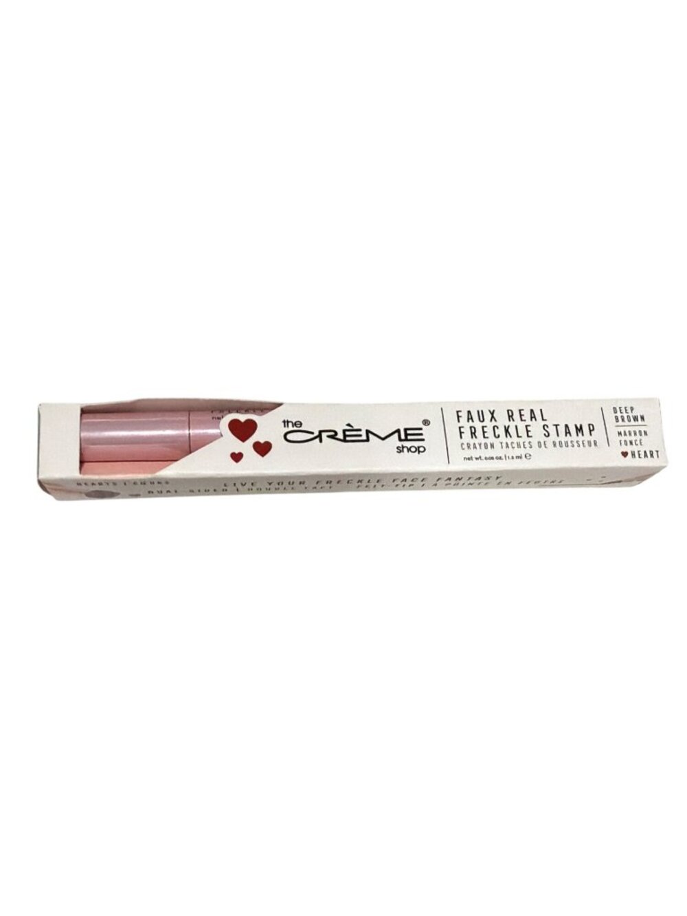 Faux Dual Side Freckle and Heart Stamp Brown The Creme Shop New in Box